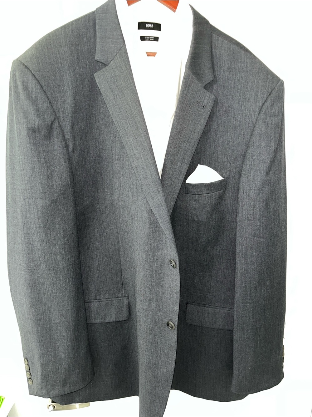 Joseph Abboud Men's Gray Two-Button Notch Lapel Blazer VGUC